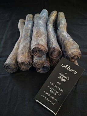Lot of 10 Abaca Deco Mesh Rolls for Wreaths Garlands Tree Skirts